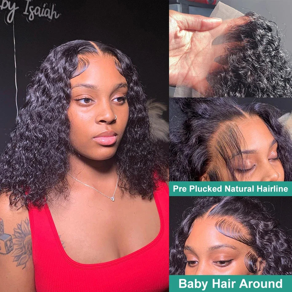 Divine Deep Wave Bob 13x6 Brazilian Hair Bob